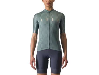 Castelli Dimensione jersey, Ocean teal/ Clay  Dámsky cyklistický dres s krátkym rukávom