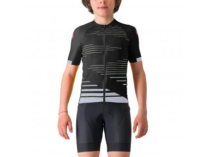 Castelli Aero kid jersey, Light black/ Silver gray  Detský dres s krákym rukávom