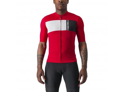 Castelli Prologo 7 SS, Red/ Silver gray-black  Letný dres s krátkym rukávom a pohodlným strihom