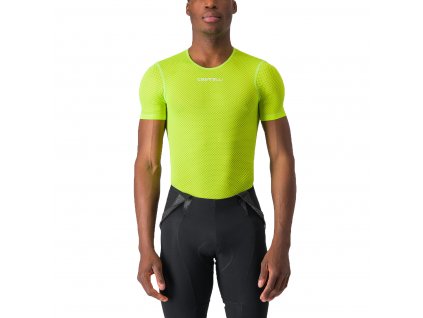 Castelli Pro Mesh 2.0 SS, Electric lime  Pánska funkčná bielizeň s krátkym rukávom do rôznych podmienok