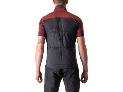 Castelli Unlimited Puffy Vest, Bordeaux/ Black  Extra teplá a veľmi skladná vesta do vrecka