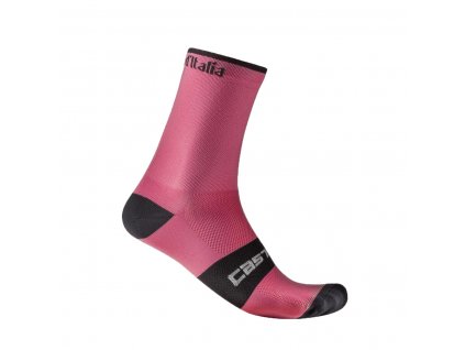 Castelli #GIRO107 18, Giro pink  Letné unisex ponožky v dizajne Giro d´Italia