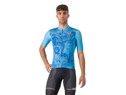 Castelli #GIRO107 Napoli, Azzuro blue  Pánsky letný výročný dres Giro dres