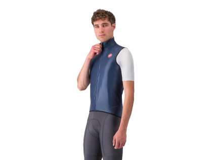 Castelli Aria Vest, Belgian blue  Pánska minimalistická, ľahká a extra zbaliteľná vesta