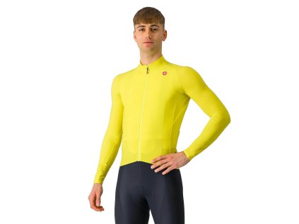 Castelli Aero Race LS, Sulphur  Pánsky cyklistický dres do prechodných a mierne chladných podmienok