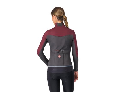 Castelli Perfetto Air W Jacket, Deep bordeaux/ Dark gray  Dámska cyklistická bunda do rôznych chladných a premenlivých podmienok