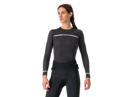 Castelli Merino Seamless W baselayer, Black  Základná dámska funkčná vrstva s merino vlnou