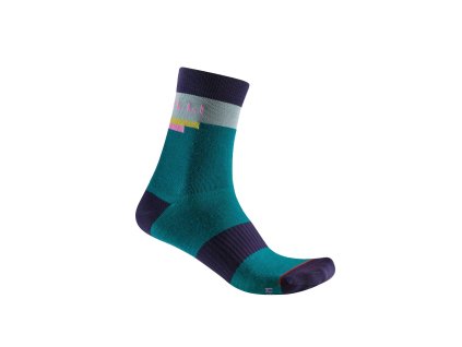 Castelli Velocissima 2 Thermal Sock, Malachite green/ Night shade/ Silver gray  Dámske zimné cyklistické ponožky