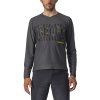 Castelli Trail Tech LS Tee, Dark grey/ Electric lime  Pohodlné funkčné tričko/dres na bicykel