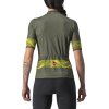 Castelli Fenice W SS, Military green/ Sulphur  Pohodlný, dámsky, letný dres na bicykel