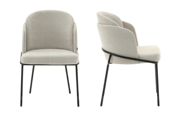 Dizajnová čalúnená stolička Roxana béžová