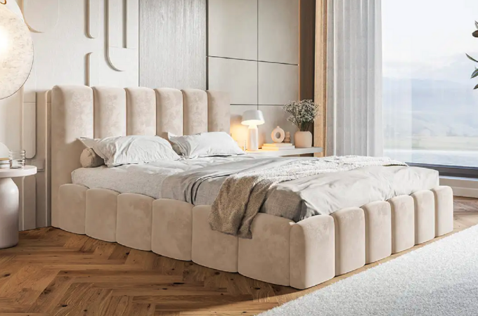 Čalúnená manželská posteľ JASMINE 180×200