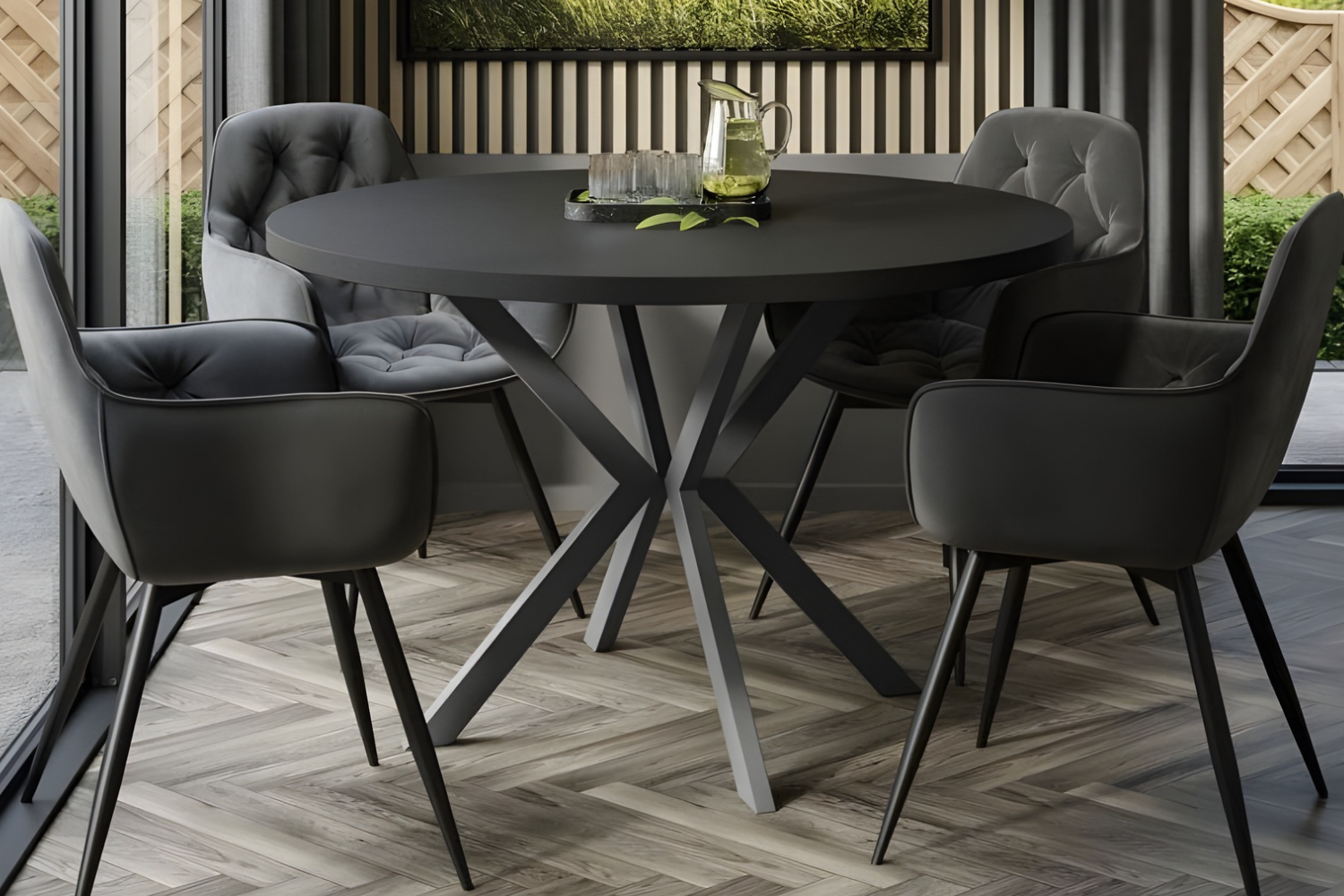 Okrúhly rozkladací jedálenský stôl Marion