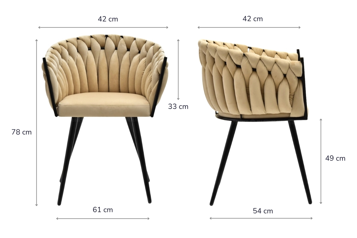 EMILY – pohľad na stoličku z boku, tvar operadla