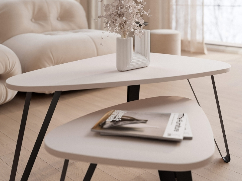 JORDAN 2v1 – menší stolík zasunutý pod väčší