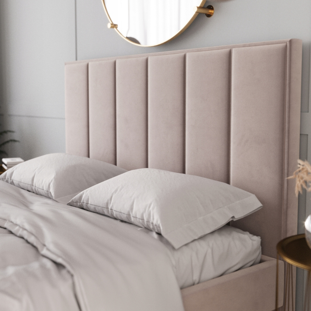 Čalúnená posteľ RAELYN 140×200 – dizajnové čelo a čalúnenie