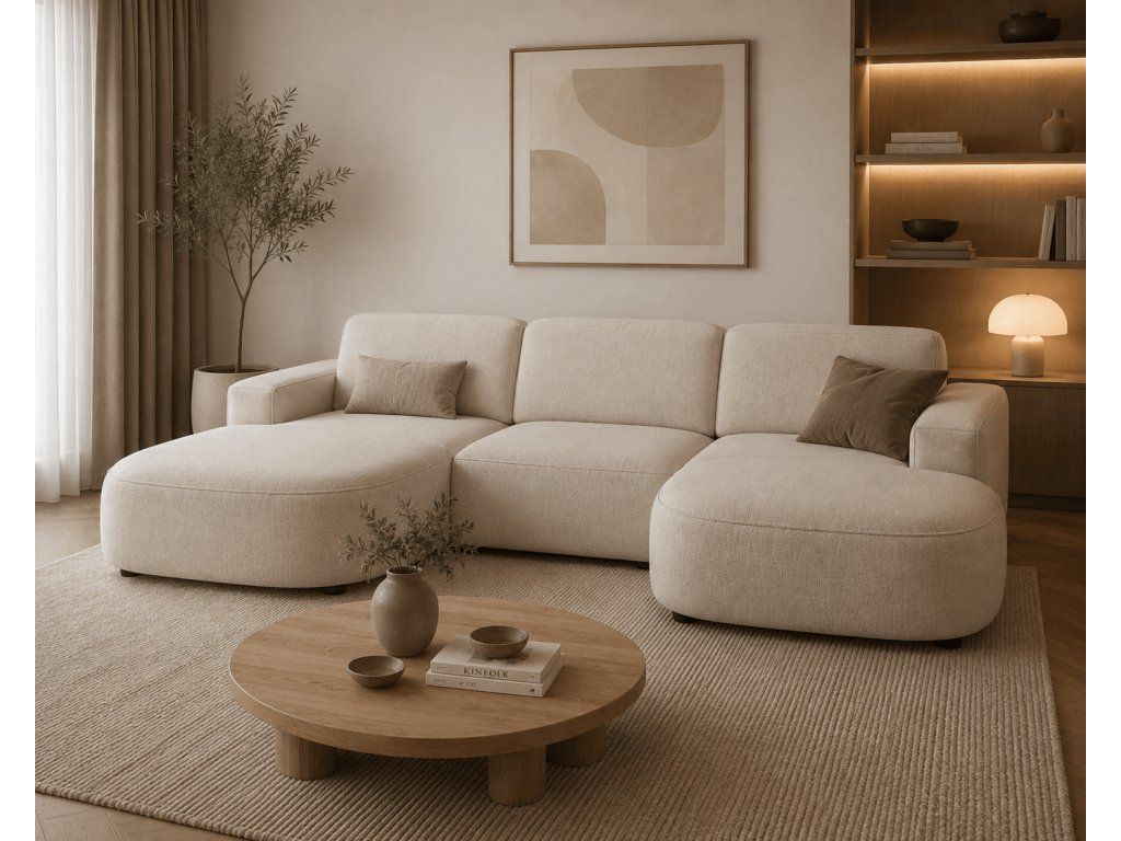 Designová moderní sedačka PERLA U v interiéru
