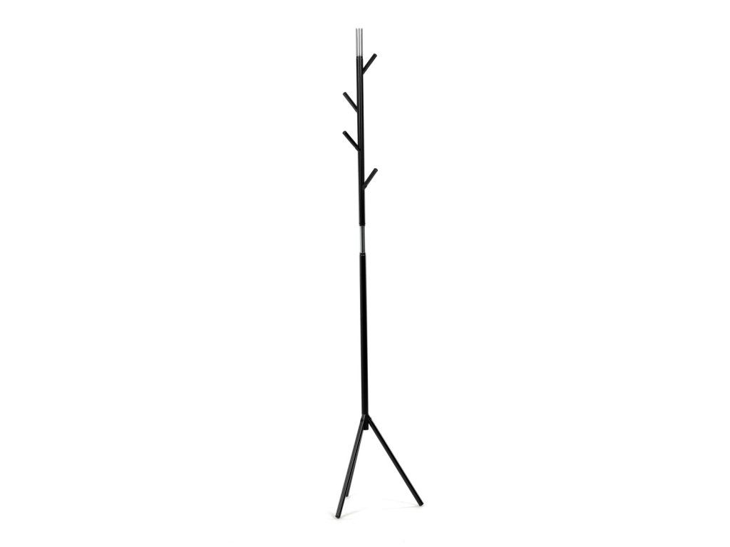 Minimalistický stojanový vešiak LEIF čierny – v interiéri