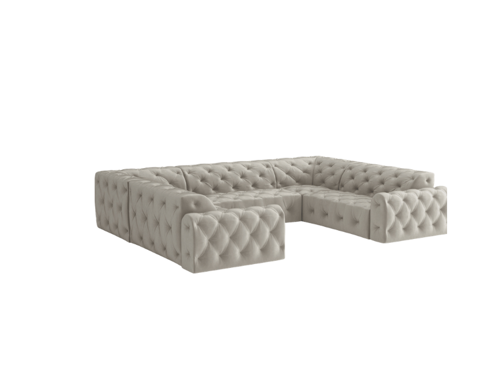 Sedačka RHETT U 318 cm – pohľad spredu zboku