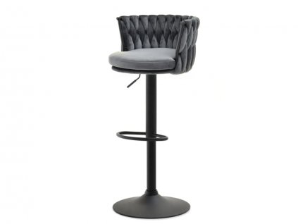 Dizajnová barová otočná stolička EMILY tmavo šedá