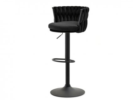 Dizajnová barová otočná stolička EMILY čierna
