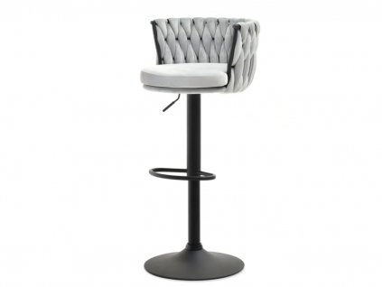 Dizajnová barová otočná stolička EMILY šedá.