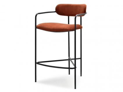 Dizajnová barová stolička medená