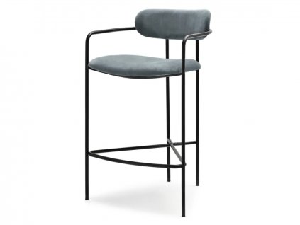 Dizajnová barová stolička šedá