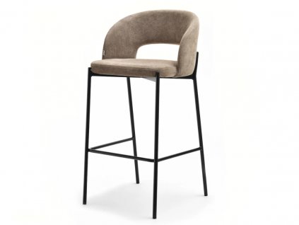 dizajnova barova stolička. hnedá