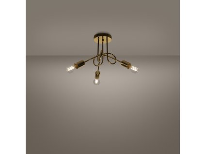 Luster LOOP 3 lesklý zlatý