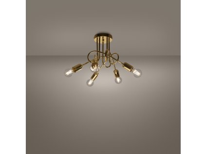 Luster LOOP 5 lesklý zlatý