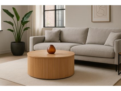 Konferenčný stolík  NATURAL 80 cm prírodné drevo