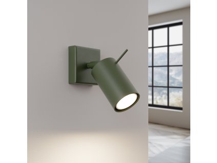 Nástenné svietidlo RING olivovo zelené