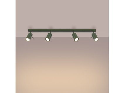 Stropné svietidlo RING 4L olivovo zelené