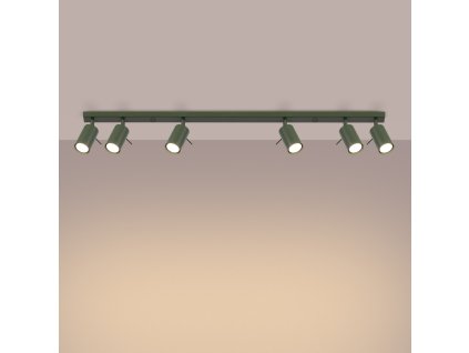 Stropné svietidlo RING 6L olivovo zelené