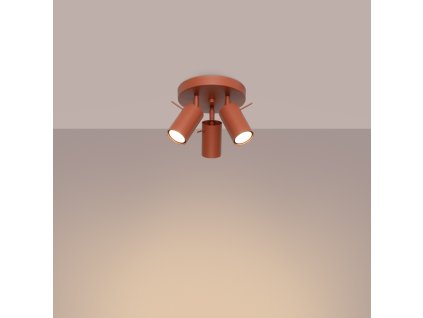 Stropné svietidlo RING 3P červená ochra