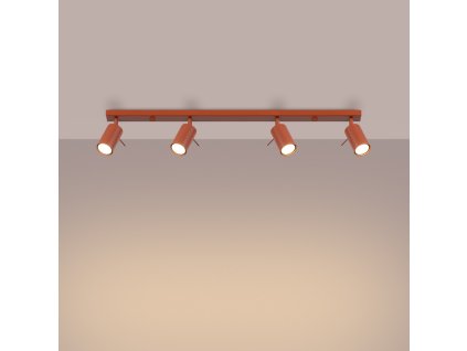 Stropné svietidlo RING 4L červená ochra