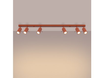 Stropné svietidlo RING 6L červená ochra