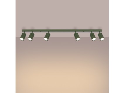 Stropné svietidlo KARBON 6L olivovo zelené