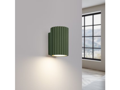 Nástenné svietidlo KARBON 10 olivovo zelené