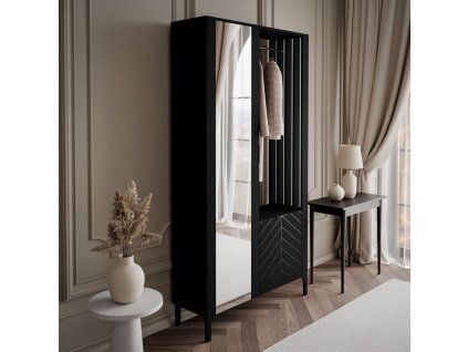Šatníková moderná skriňa Marcius čierna