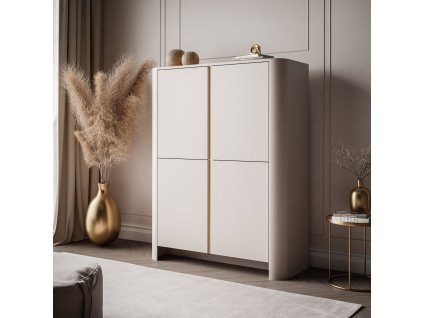 Dizajnová komoda HARLEM kašmír 103 cm kašmír