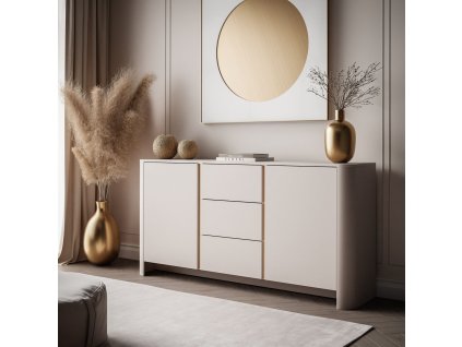 Dizajnová komoda HARLEM kašmír 168 cm