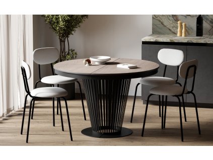 Okrúhli rozkladací jedálenský stôl JASON 100 cm