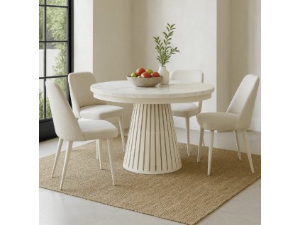 okruhly rozkladaci jedalensky stol gavin plus