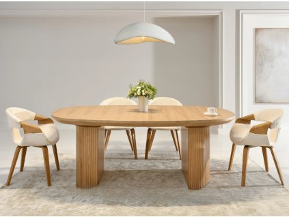 Rozkladací jedálenský stôl EDWIN dub