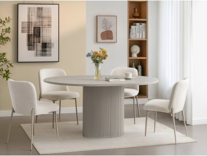 Rozkladací jedálenský stôl EMA sivý mramor