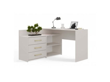 Rohový písací stôl DARY kašmír