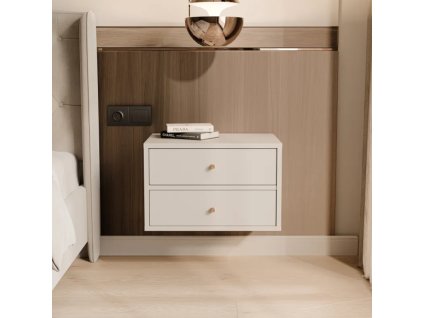 Závesný nočný stolík MADDEN béžový