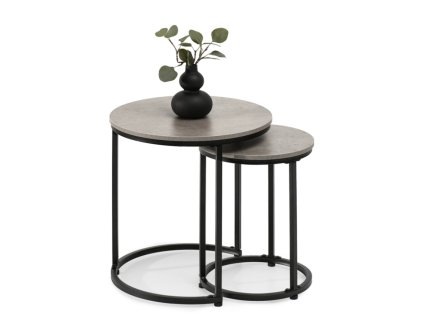 Konferenčný stolík DUNCAN MINI betón + čierna podstava